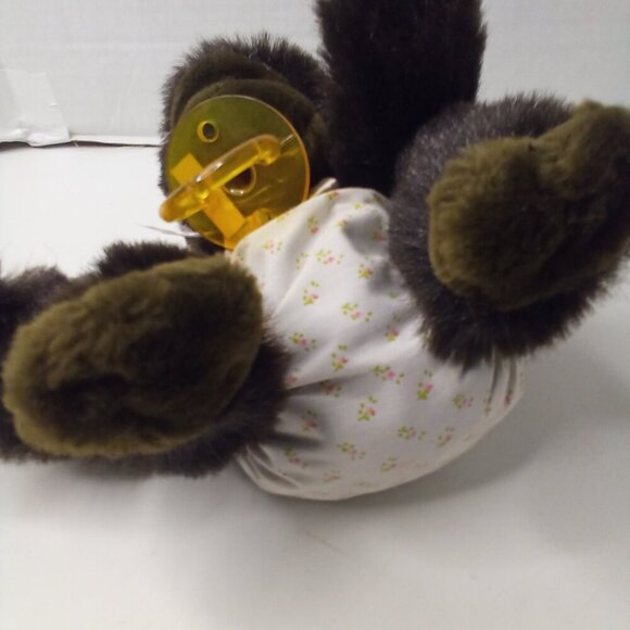 Dakin Gorilla Plush With Pacifier Vintage 1983 Stuffed Animal 8" - Picture 6 of 14